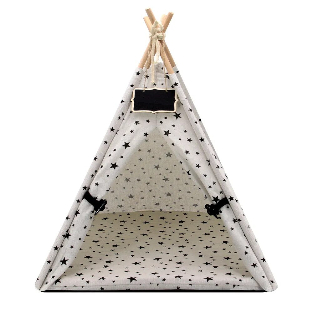 Cozy Corner - Cat Tent Pad & Paw White 16.5" x 17.5" x 19.5" / 42 x 45 x 50 cm