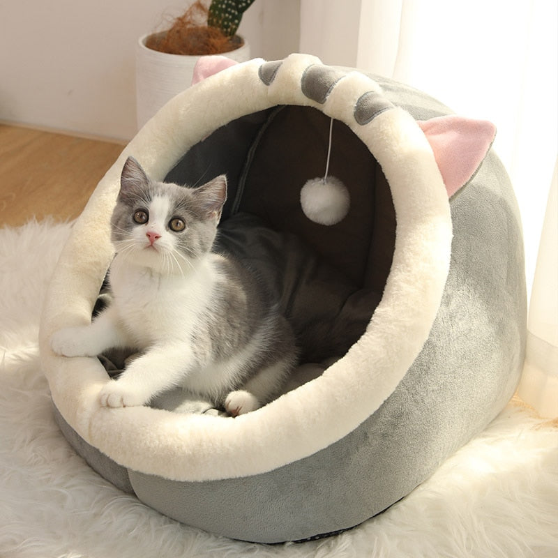 Coz Hooded Cat Bed 0 Pad & Paw 19" x 18" x 15.5" / 48x45x37cm