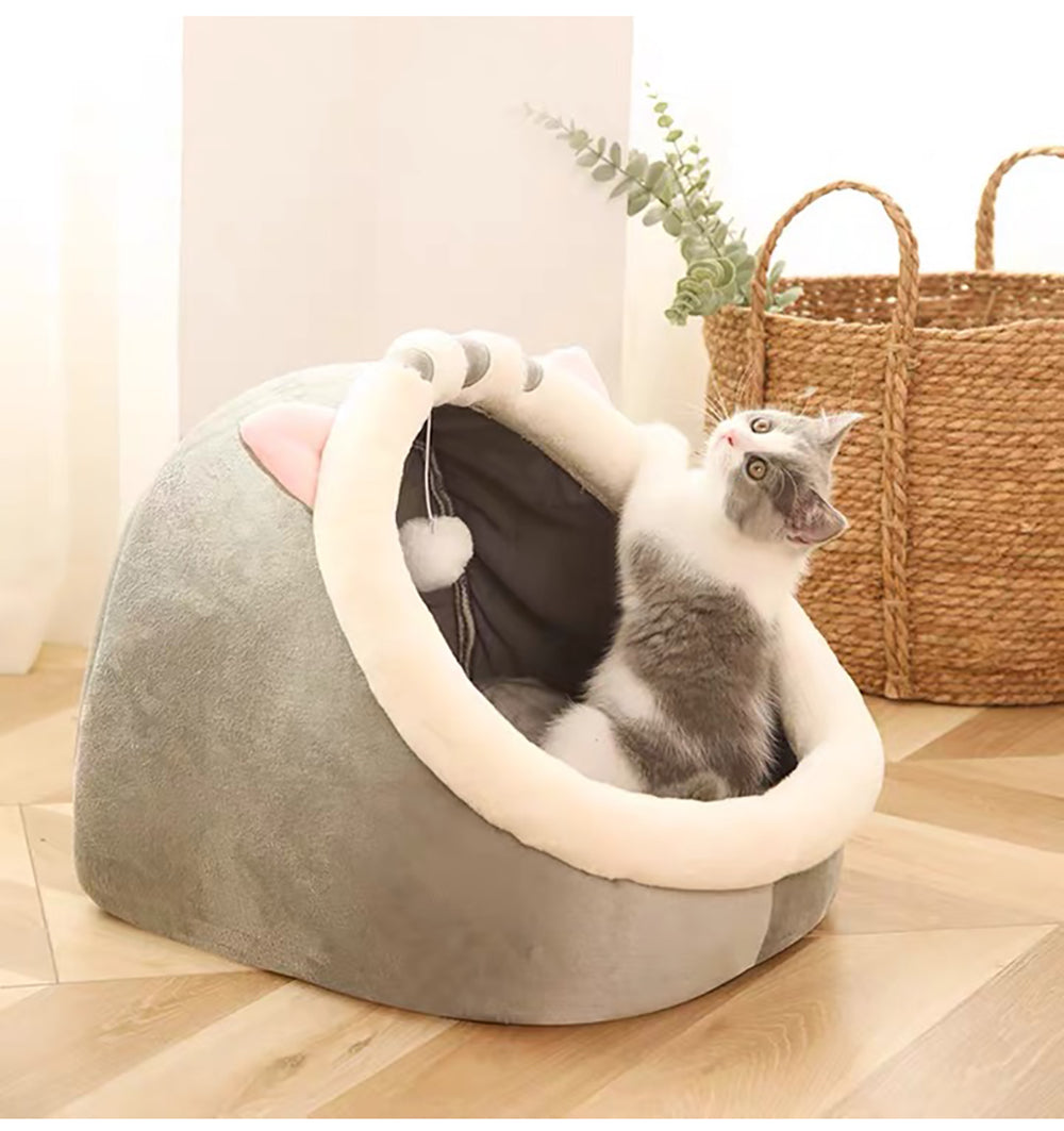 Coz Hooded Cat Bed 0 Pad & Paw