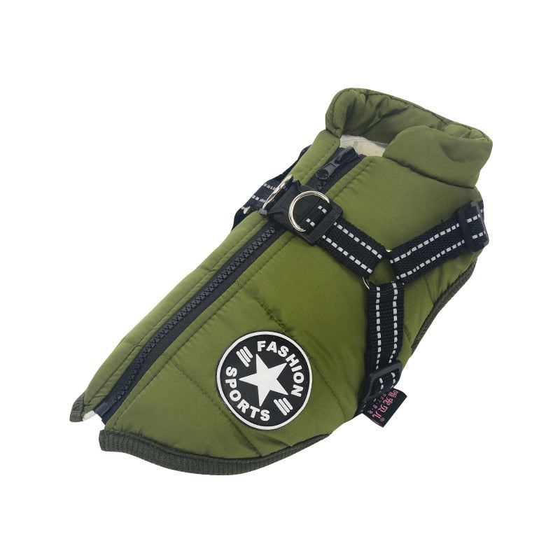 Weatherproof Winter Dog Coat 0 Pad & Paw Green S