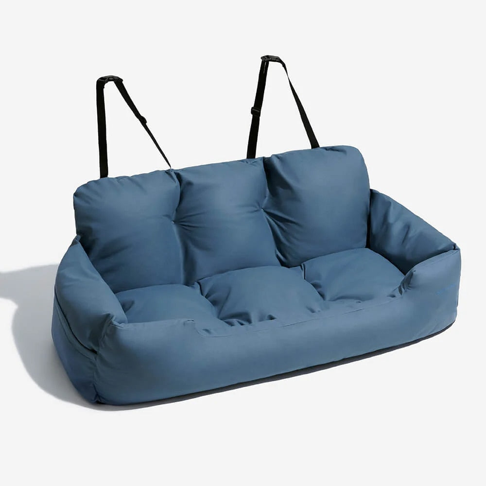 Luxury Portable Dog Bed 0 Pad & Paw Dark blue S - 37.5" x 16.5" x 14.5" / 95 x 42 x37 cm