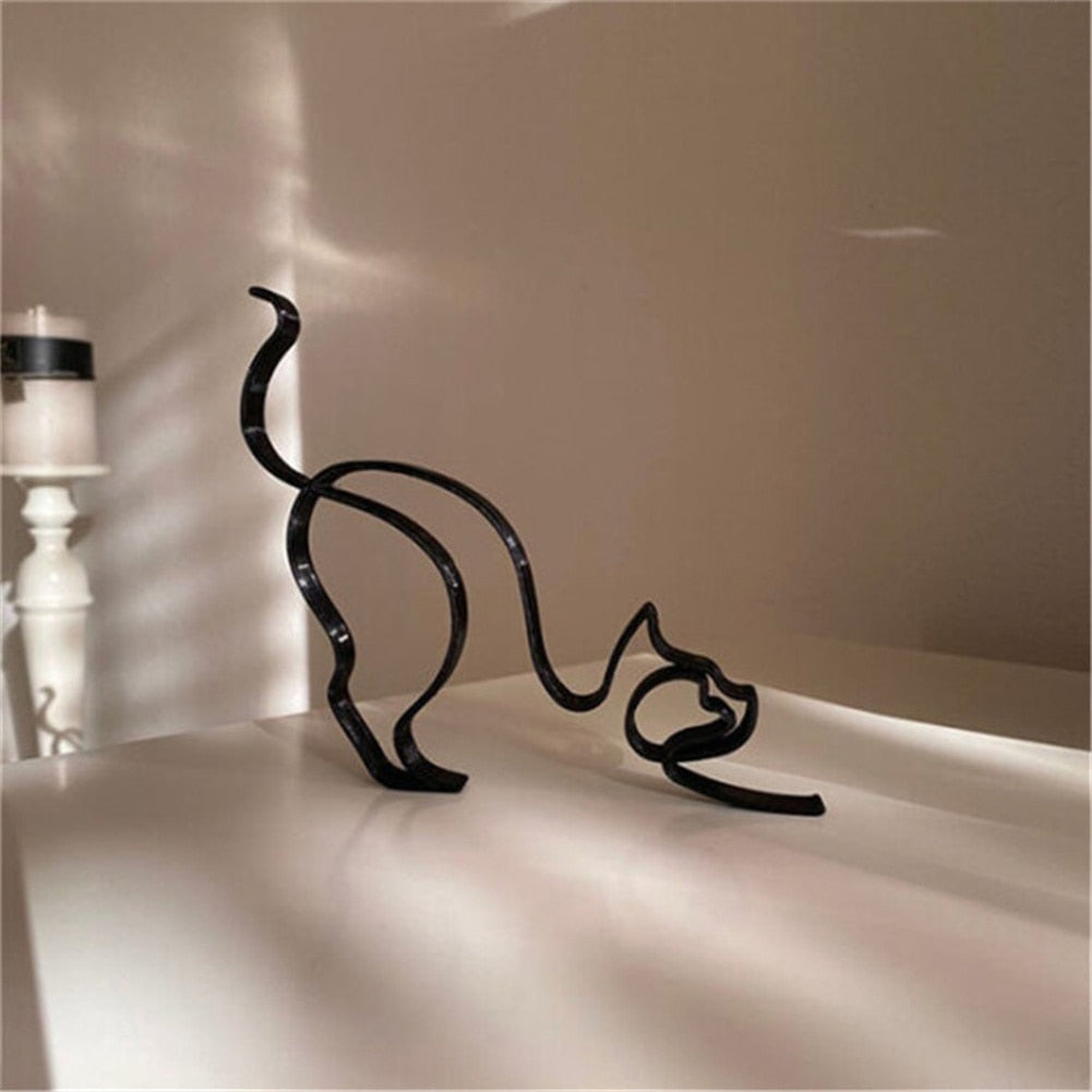 Morden Animal Metal Sculpture 0 Pad & Paw Kitty