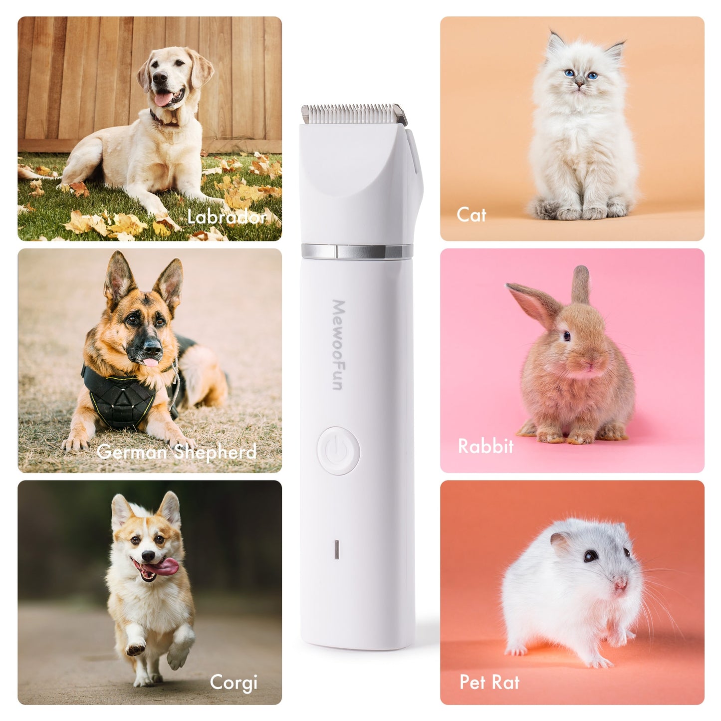 4-in-1 Electric Pet Hair Trimmer 0 Pad & Paw