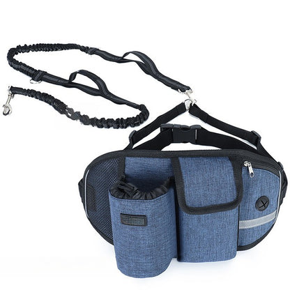 Hands-Free Jogging Leash with Pockets 0 Pad & Paw Blue  