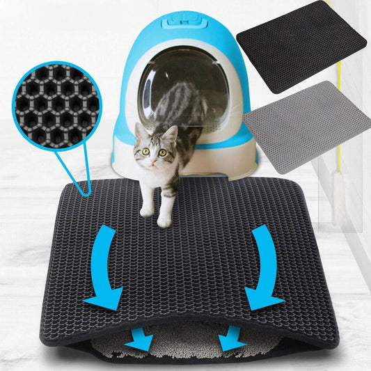 Dual-Layer Honeycomb Cat Litter Mat 0 Pad & Paw   