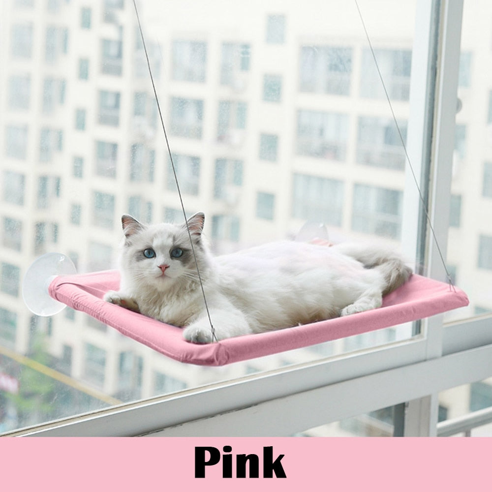 Window Cat Perch with Mat 0 Pad & Paw Pink Cat Perch with Mat A 