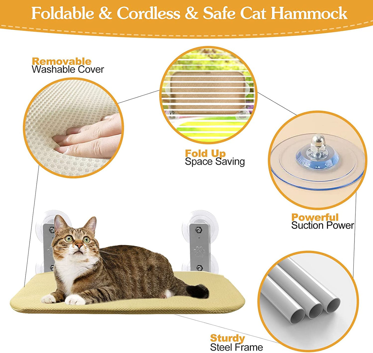 Foldable Cat Window Perch 0 Pad & Paw   