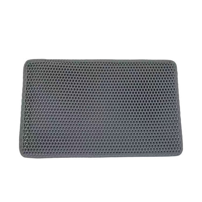 Dual-Layer Honeycomb Cat Litter Mat 0 Pad & Paw Gray 15.5" x 19.5" / 40 x 50cm 