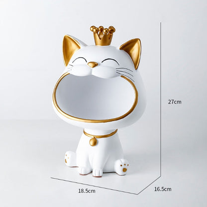Laughing Cat Storage Statue 0 Pad & Paw White  
