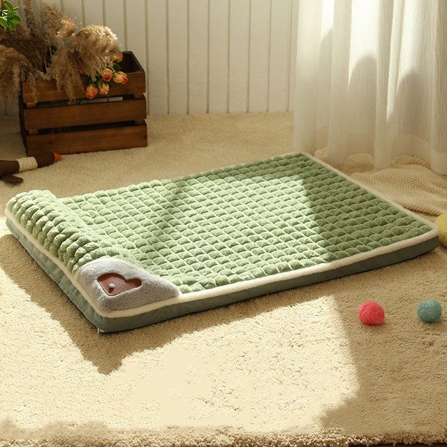 Foam Dog Bed  Pad & Paw Green 19.5" x 13.5" / 50x35 cm 