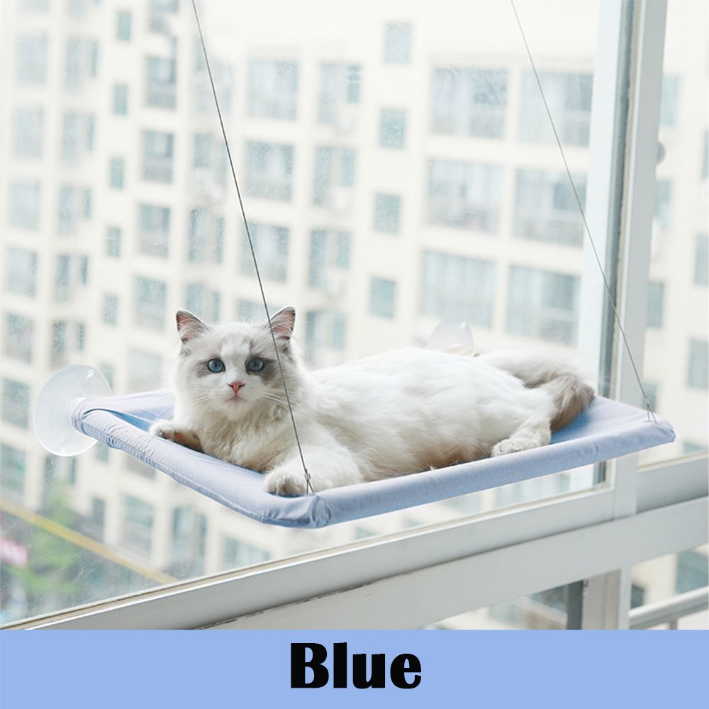 Window Cat Perch with Mat 0 Pad & Paw Blue Cat Perch with Mat A 