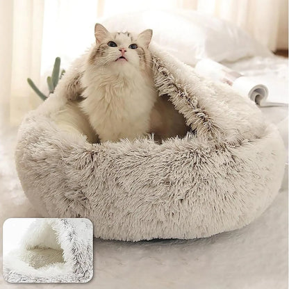 2-in-1 Cozy Cat Bed & Sleeping Bag  Pad & Paw   