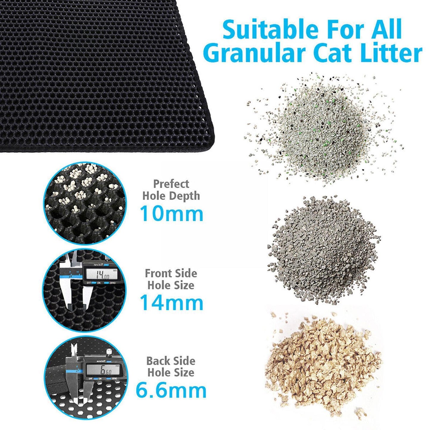 Dual-Layer Honeycomb Cat Litter Mat 0 Pad & Paw   