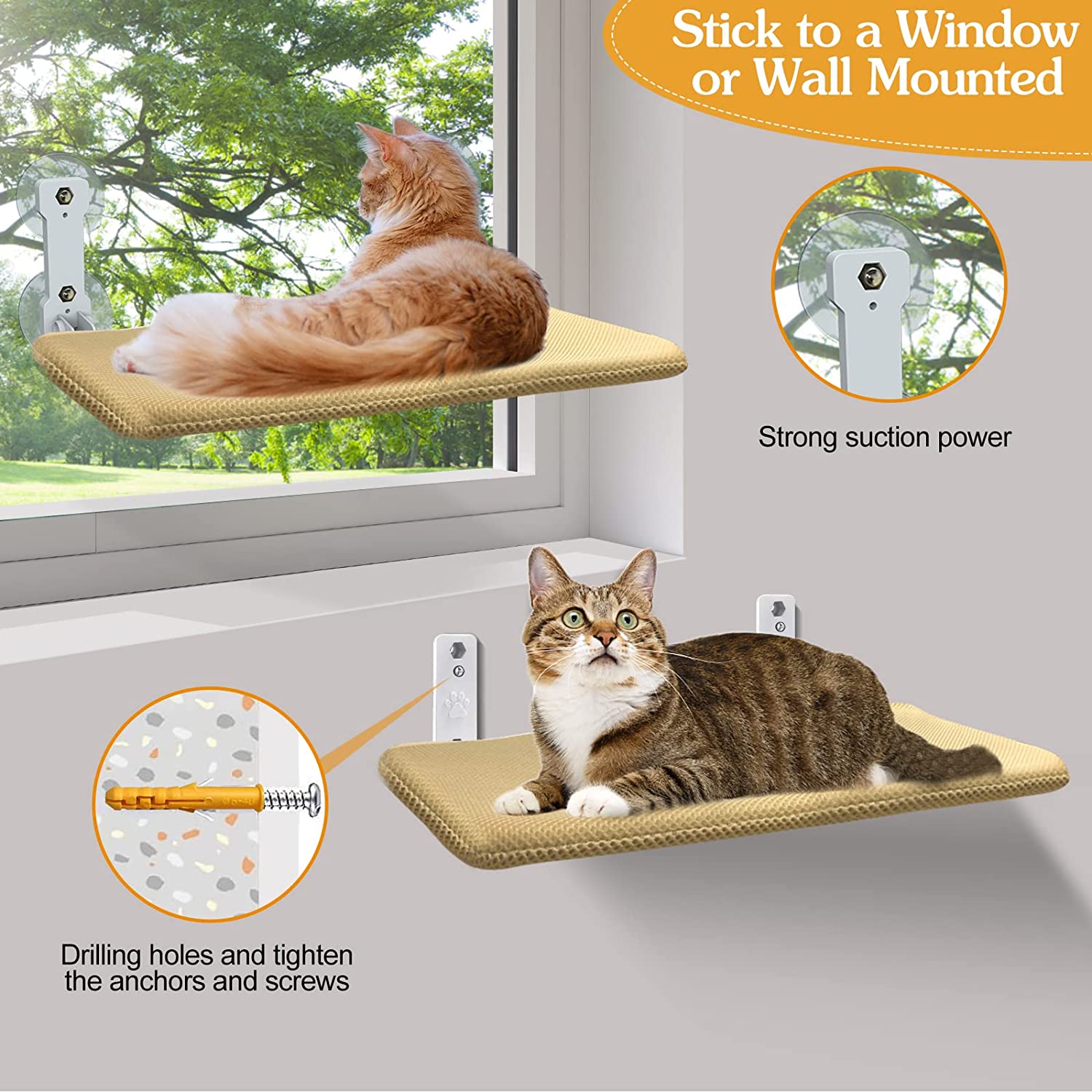 Foldable Cat Window Perch 0 Pad & Paw   