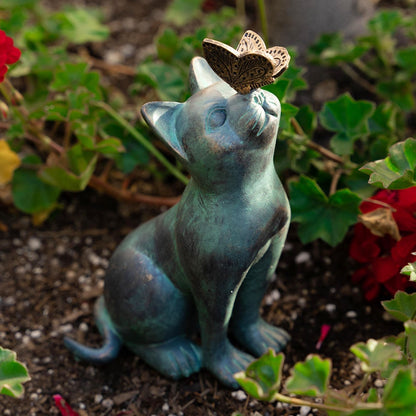 Playful Cat & Butterfly Garden Statue 0 Pad & Paw Default Title  